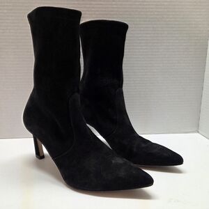 Stuart Weitzman Rapture 75 Stretch Boots Women's 5.5 Black Suede Bootie